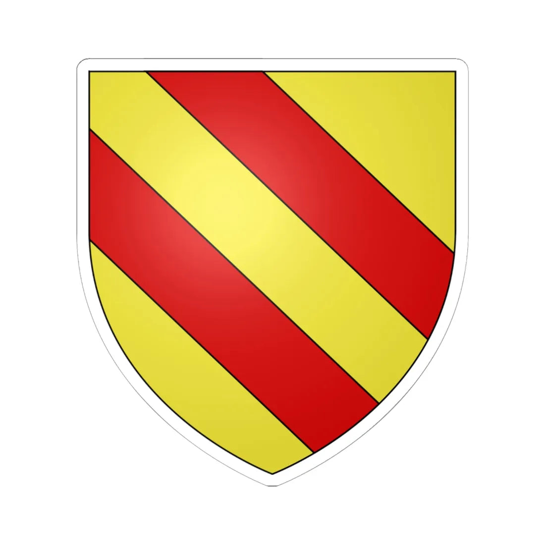 Blason Fr famille Azme Basse-Navarre (Spain) (Coat of Arms) STICKER Vinyl Kiss-Cut Decal 6 Inch White - The Sticker Space