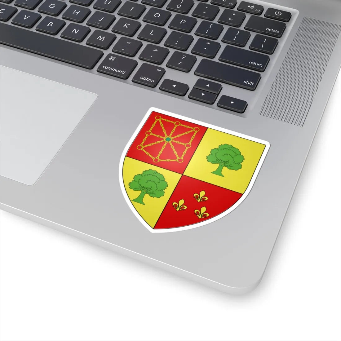 Blason Fr famille Bardaverrin Basse-Navarre (Spain) (Coat of Arms) STICKER Vinyl Kiss-Cut Decal - The Sticker Space