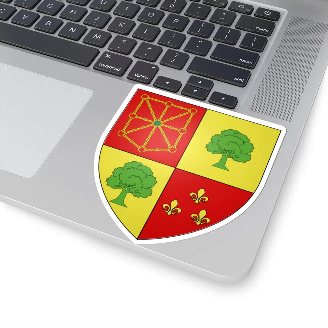 Blason Fr famille Bardaverrin Basse-Navarre (Spain) (Coat of Arms) STICKER Vinyl Kiss-Cut Decal - The Sticker Space