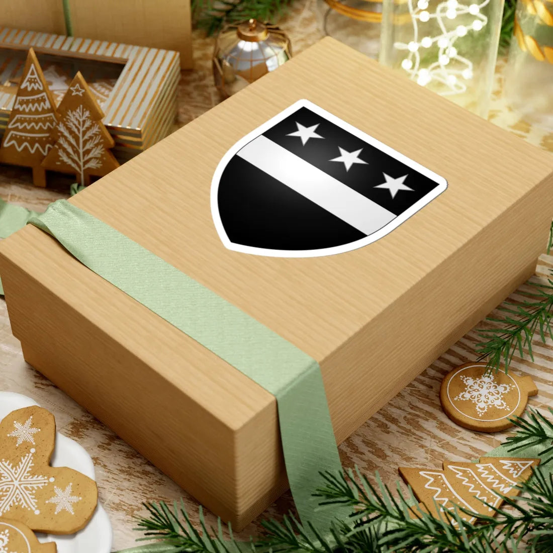 Blason Franck de Borsele selon Gelre (Netherlands) (Coat of Arms) STICKER Vinyl Kiss-Cut Decal - The Sticker Space