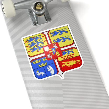 Blason Frédéric IX de Danemark (Denmark) (Coat of Arms) STICKER Vinyl Kiss-Cut Decal - The Sticker Space