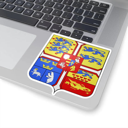 Blason Frédéric IX de Danemark (Denmark) (Coat of Arms) STICKER Vinyl Kiss-Cut Decal - The Sticker Space
