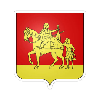 Blason Ganshoren (Belgium) (Coat of Arms) STICKER Vinyl Kiss-Cut Decal 6 Inch White - The Sticker Space