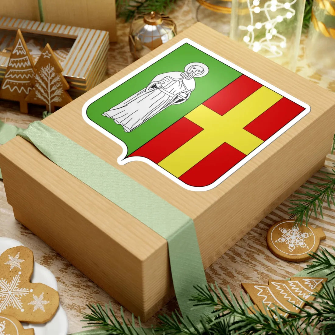 Blason Geetbets (Belgium) (Coat of Arms) STICKER Vinyl Kiss-Cut Decal - The Sticker Space