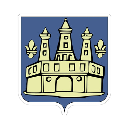 Blason Genappe (Belgium) (Coat of Arms) STICKER Vinyl Kiss-Cut Decal 6 Inch White - The Sticker Space