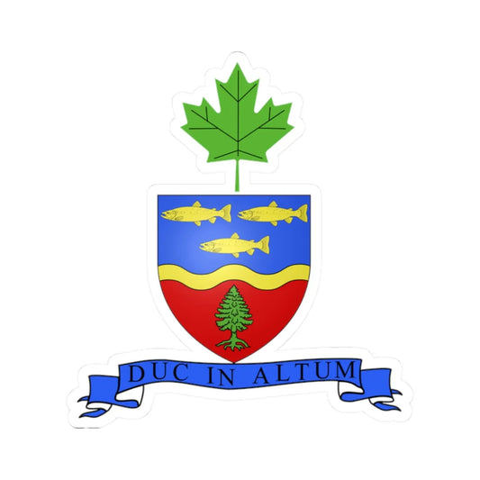 Blason Grande-Rivière Quebec (Canada) (Coat of Arms) STICKER Vinyl Kiss-Cut Decal 2 Inch White - The Sticker Space