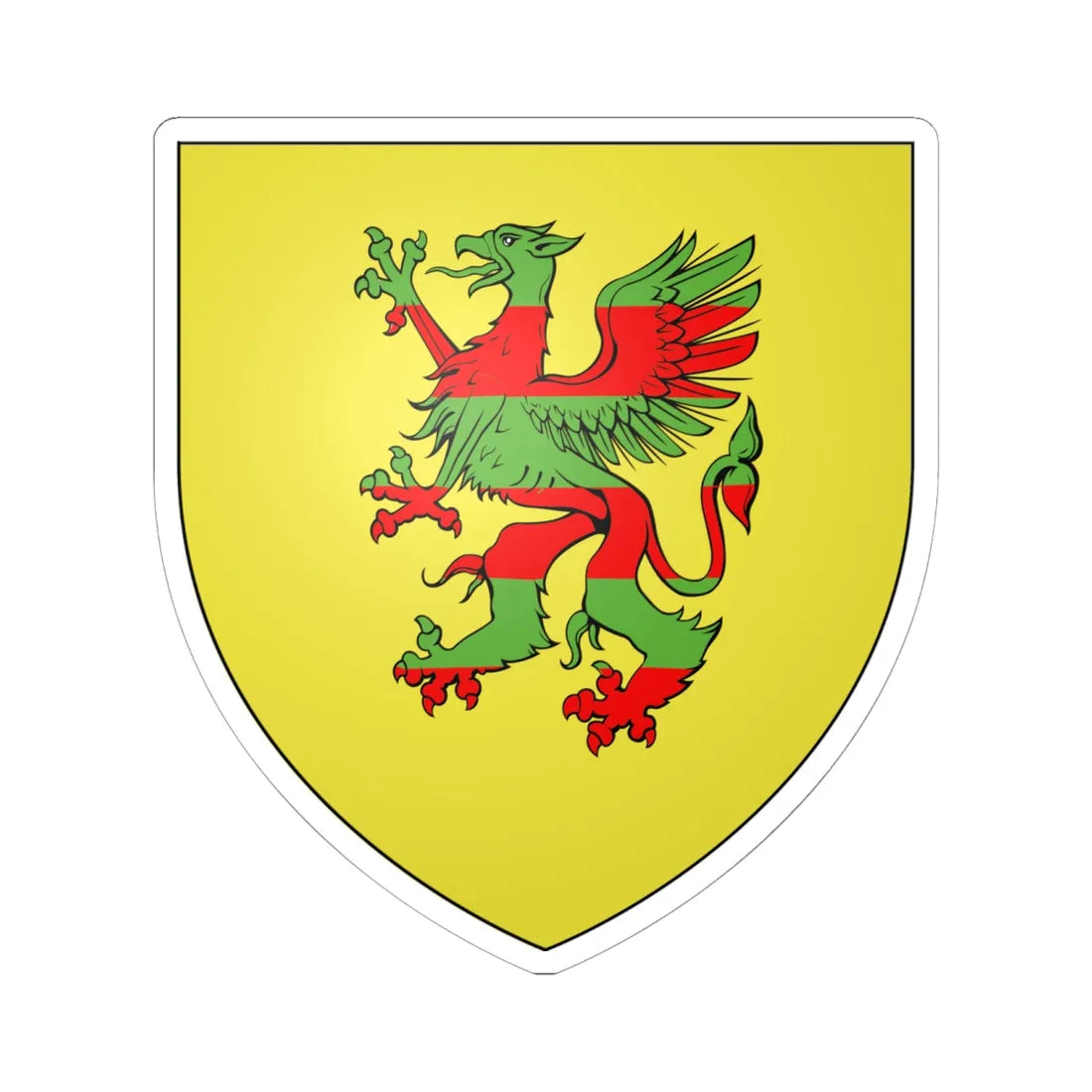 Blason Groetswiin Poméranie selon Gelre (Germany) (Coat of Arms) STICKER Vinyl Kiss-Cut Decal 6 Inch White - The Sticker Space