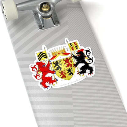 Blason Hainaut avec ornements (Belgium) (Coat of Arms) STICKER Vinyl Kiss-Cut Decal - The Sticker Space