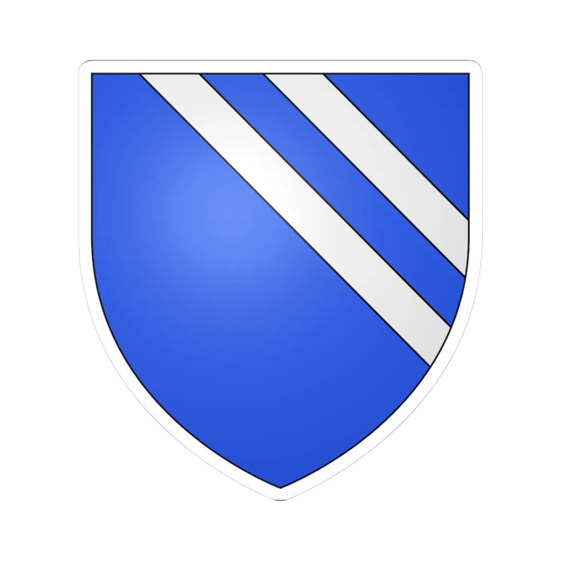 Blason Hannke Lymbecke selon Gelre (Denmark) (Coat of Arms) STICKER Vinyl Kiss-Cut Decal 3 Inch White - The Sticker Space