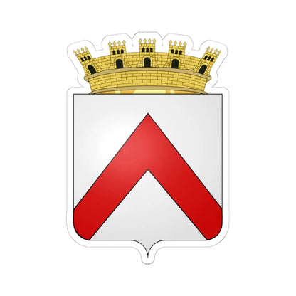 Blason Harelbeke (Belgium) (Coat of Arms) STICKER Vinyl Kiss-Cut Decal 6 Inch White - The Sticker Space
