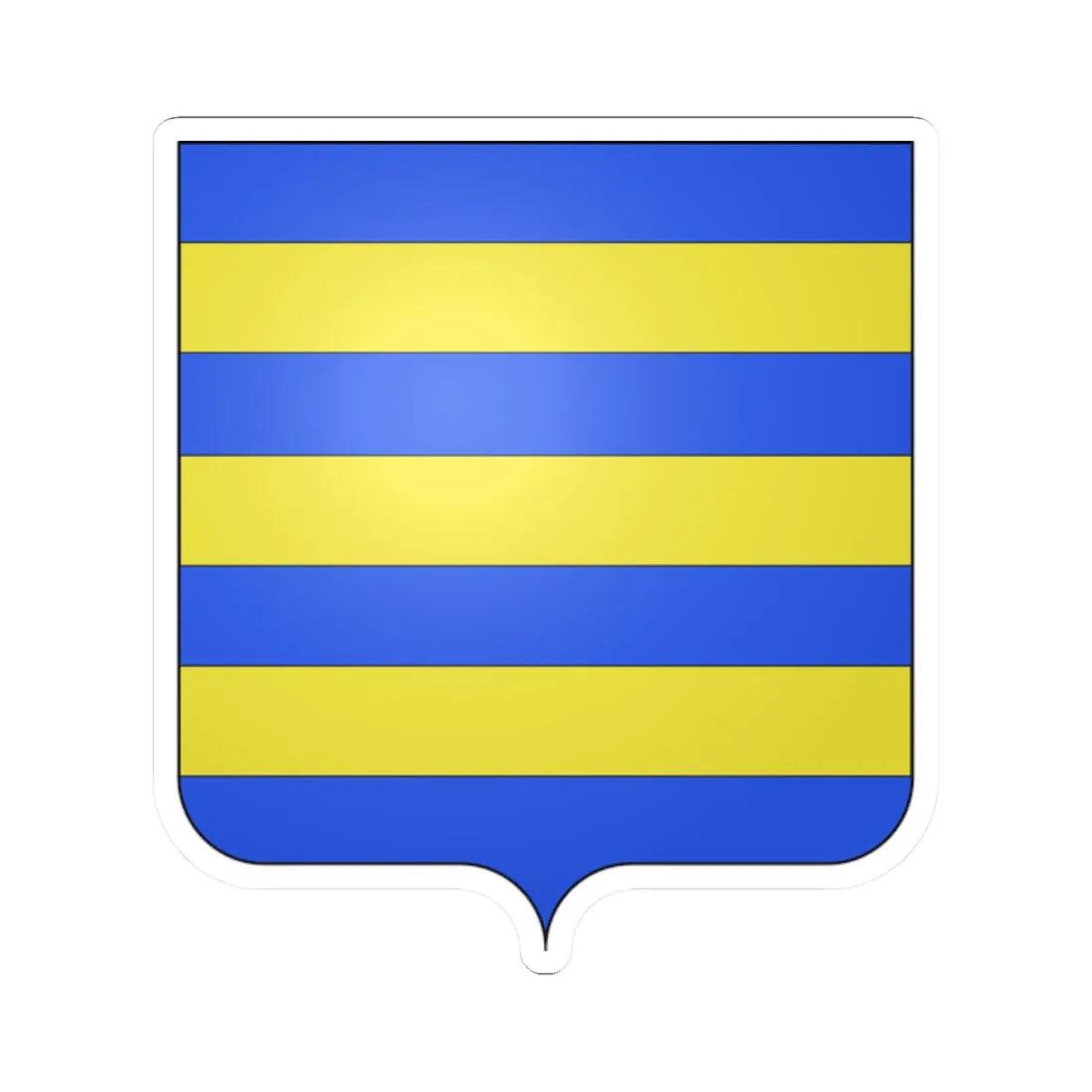 Blason Herbeumont (Belgium) (Coat of Arms) STICKER Vinyl Kiss-Cut Decal 2 Inch White - The Sticker Space