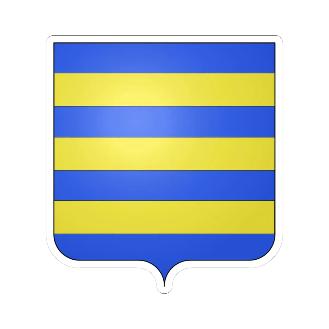 Blason Herbeumont (Belgium) (Coat of Arms) STICKER Vinyl Kiss-Cut Decal 3 Inch White - The Sticker Space