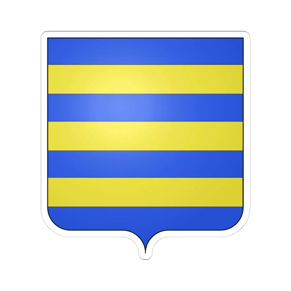 Blason Herbeumont (Belgium) (Coat of Arms) STICKER Vinyl Kiss-Cut Decal 4 Inch White - The Sticker Space