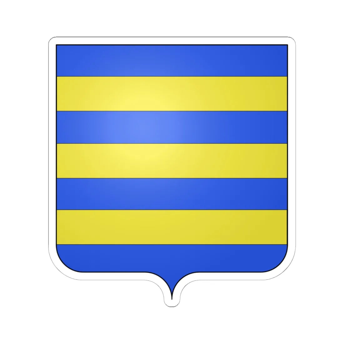 Blason Herbeumont (Belgium) (Coat of Arms) STICKER Vinyl Kiss-Cut Decal 6 Inch White - The Sticker Space