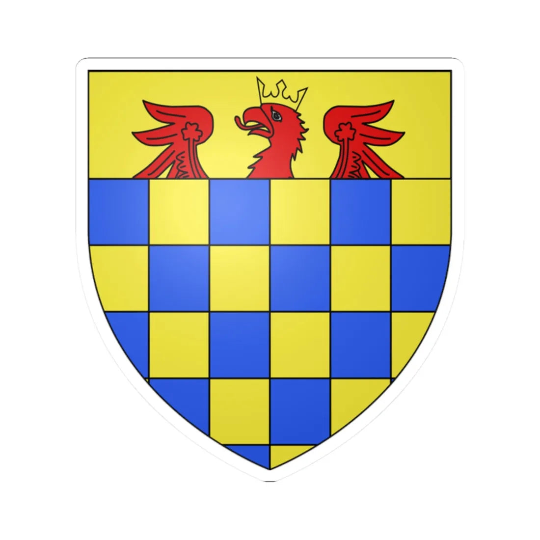 Blason Hermann Putbus selon Gelre (Denmark) (Coat of Arms) STICKER Vinyl Kiss-Cut Decal 2 Inch White - The Sticker Space