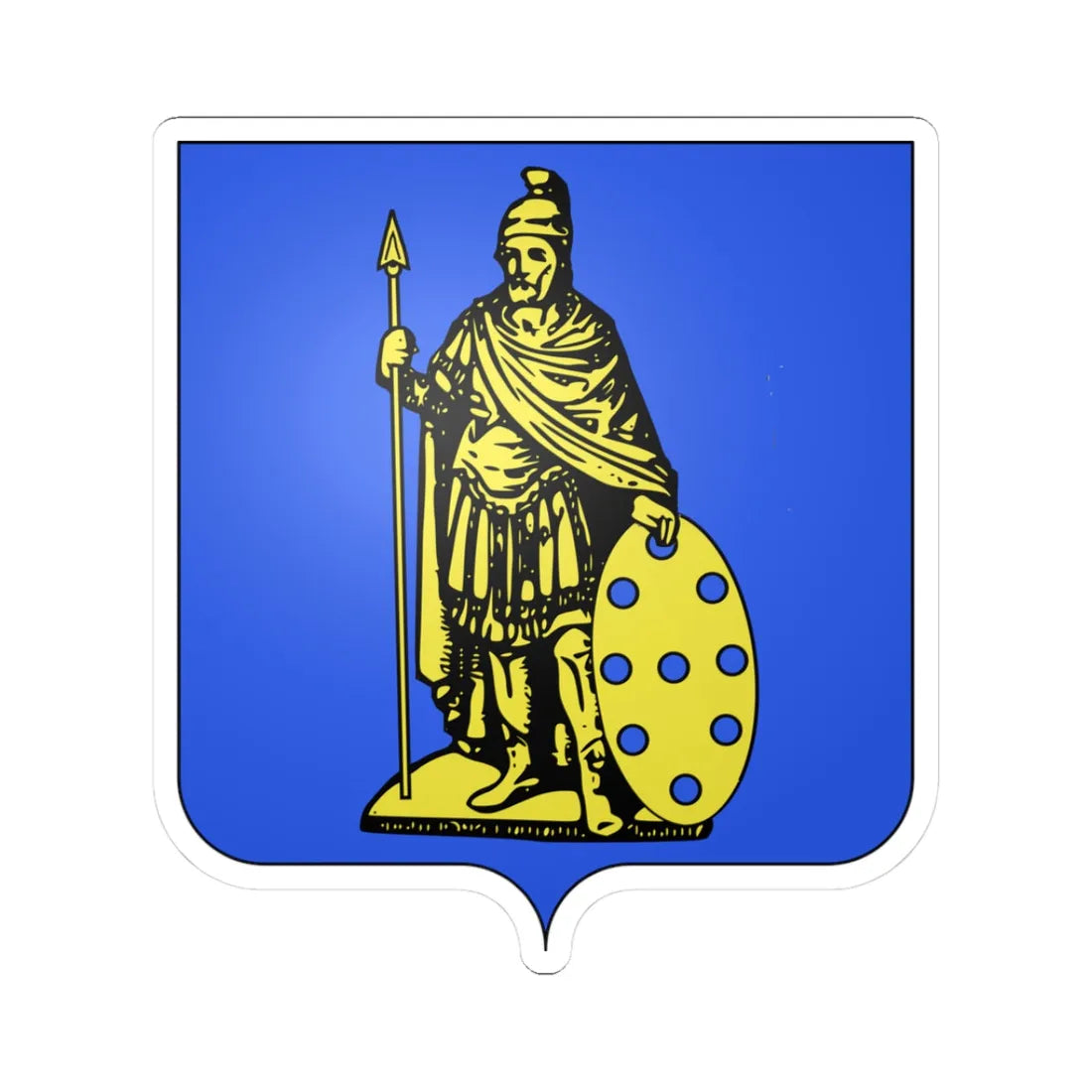 Blason Hooglede (Belgium) (Coat of Arms) STICKER Vinyl Kiss-Cut Decal 3 Inch White - The Sticker Space