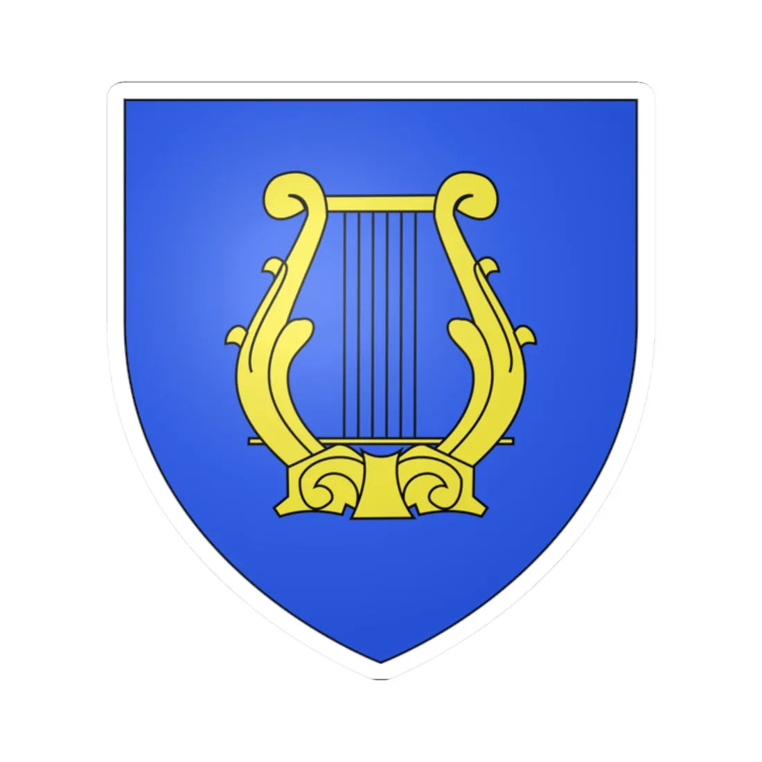 Blason imaginaire David (Israel) (Coat of Arms) STICKER Vinyl Kiss-Cut Decal 2 Inch White - The Sticker Space