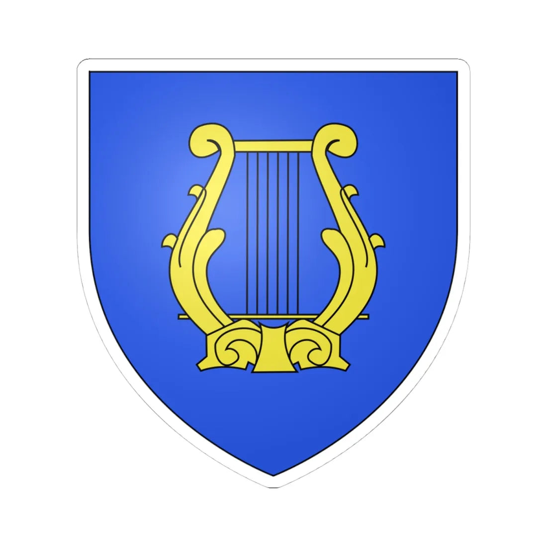 Blason imaginaire David (Israel) (Coat of Arms) STICKER Vinyl Kiss-Cut Decal 4 Inch White - The Sticker Space