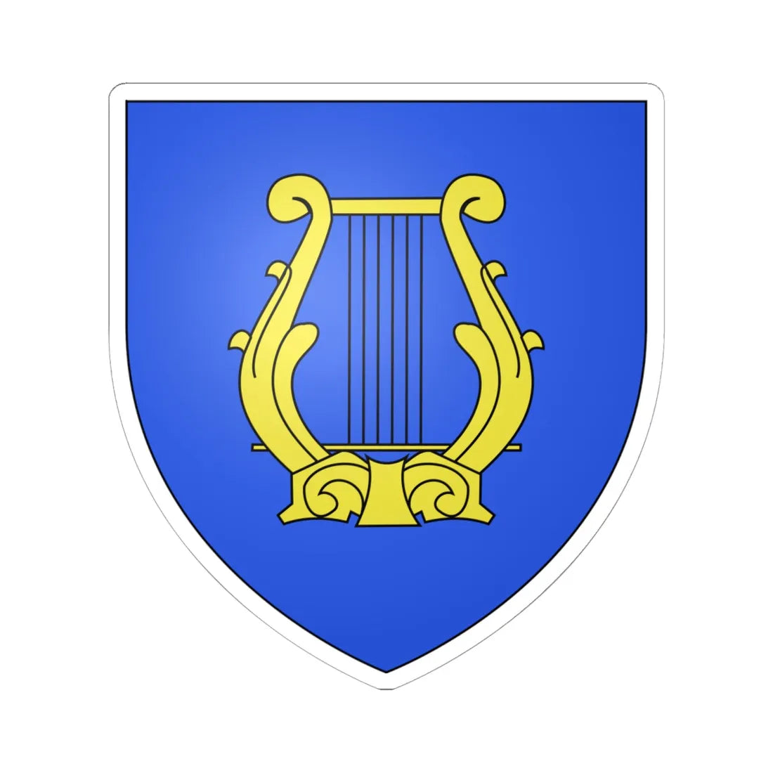 Blason imaginaire David (Israel) (Coat of Arms) STICKER Vinyl Kiss-Cut Decal 6 Inch White - The Sticker Space
