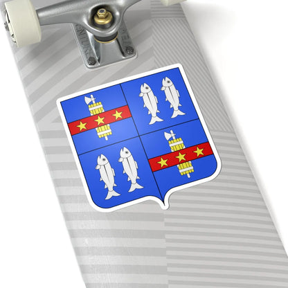 Blason it-fr Mancini-Mazarini (Italy) (Coat of Arms) STICKER Vinyl Kiss-Cut Decal - The Sticker Space