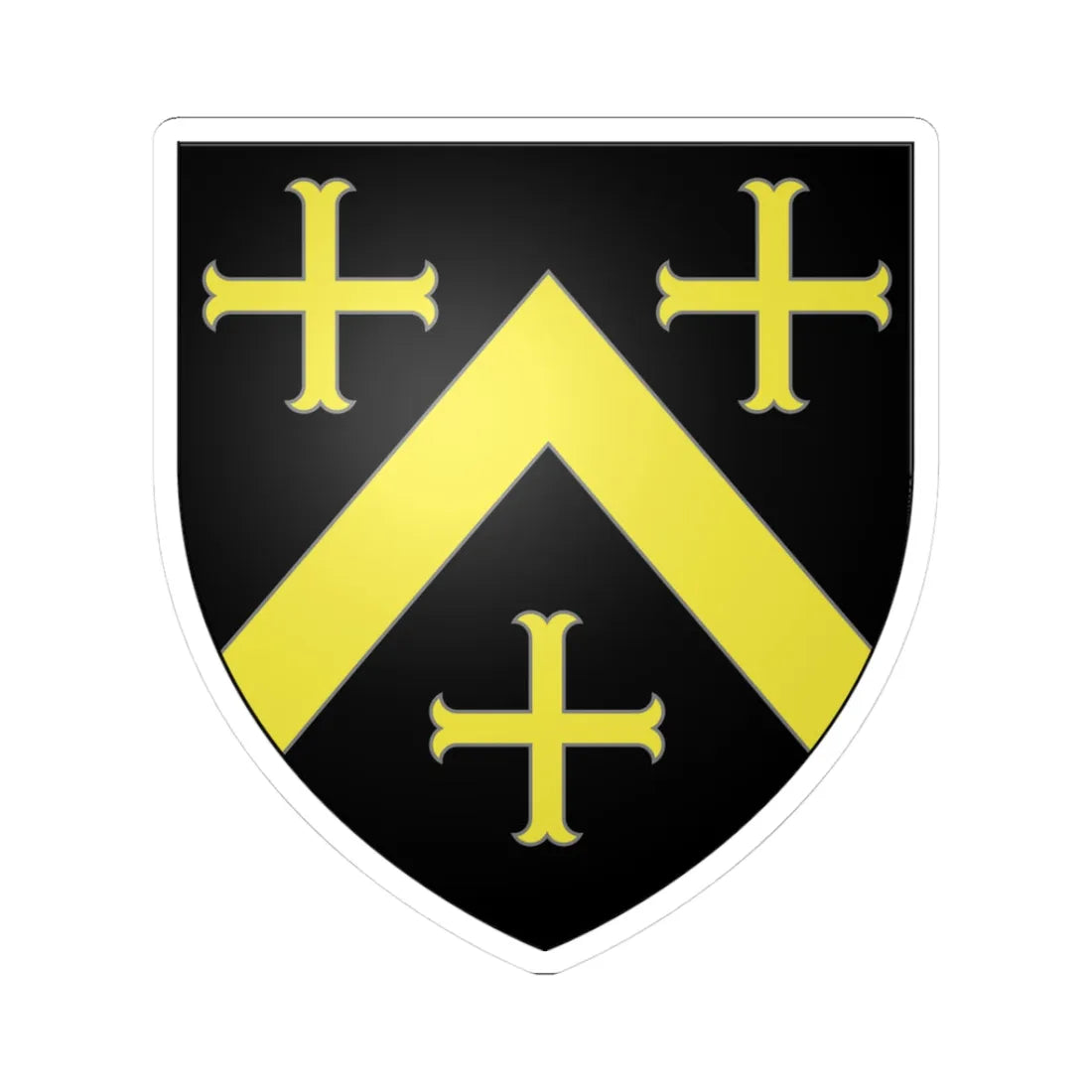 Blason John Fordham Evêque de Durham selon Gelre (England) (Coat of Arms) STICKER Vinyl Kiss-Cut Decal 3 Inch White - The Sticker Space