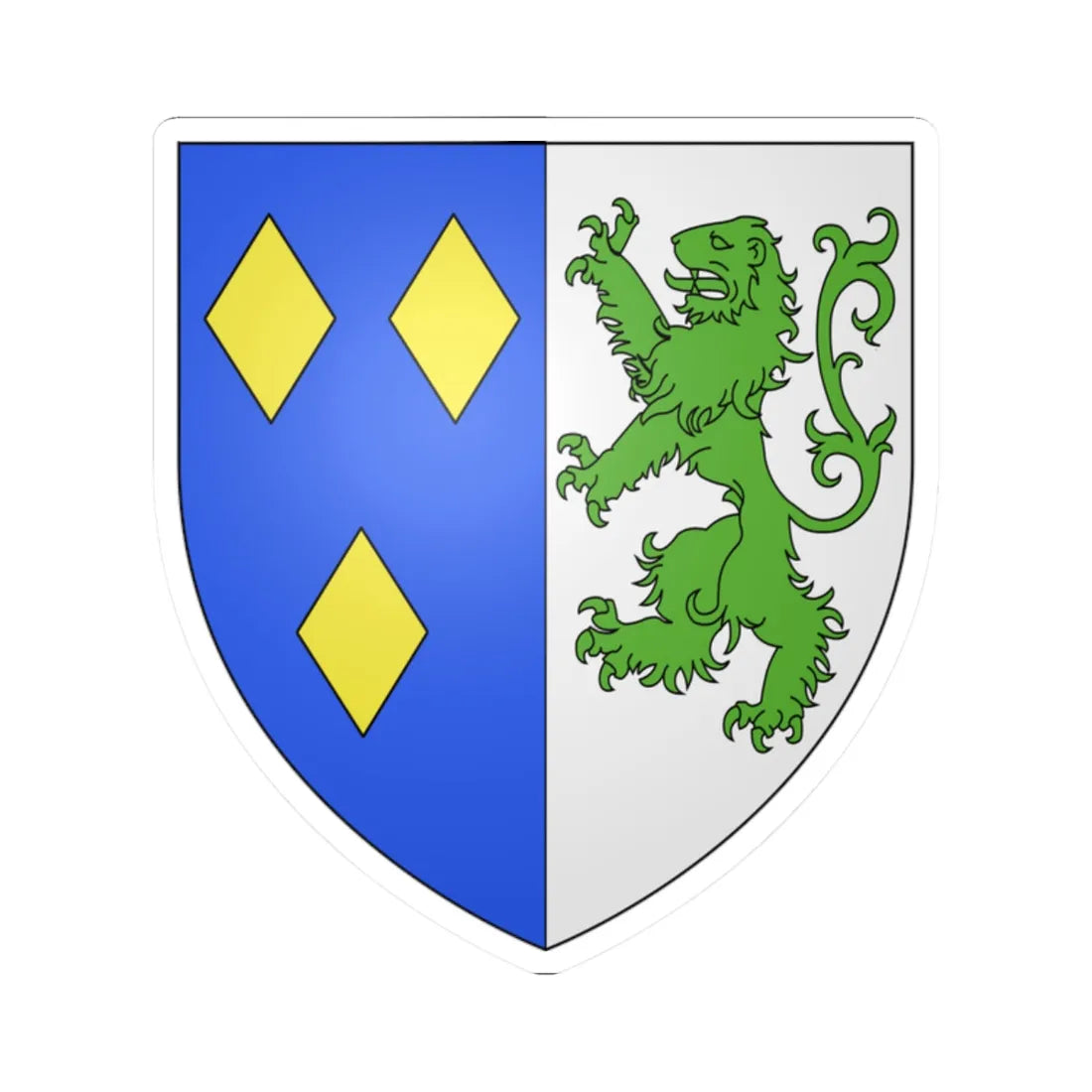Blason La panne (Belgium) (Coat of Arms) STICKER Vinyl Kiss-Cut Decal 2 Inch White - The Sticker Space