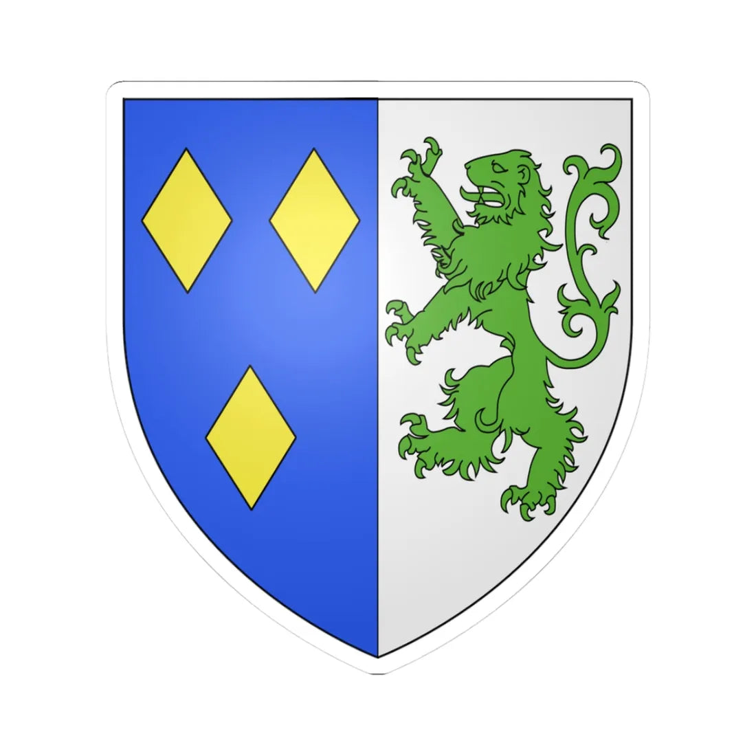 Blason La panne (Belgium) (Coat of Arms) STICKER Vinyl Kiss-Cut Decal 3 Inch White - The Sticker Space
