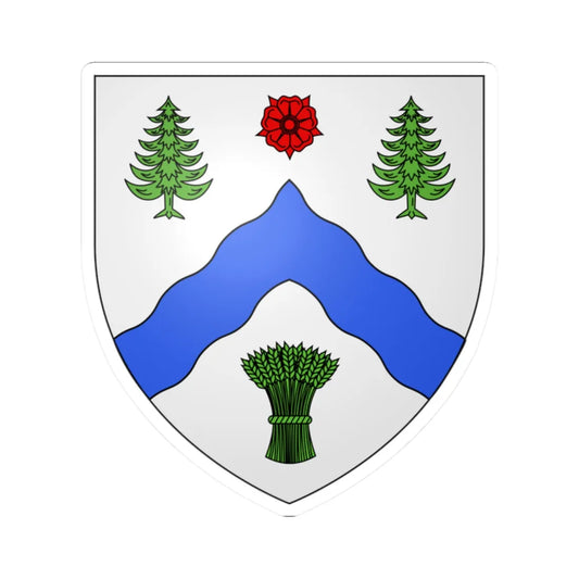 Blason Les Cèdres Québec (Canada) (Coat of Arms) STICKER Vinyl Kiss-Cut Decal 2 Inch White - The Sticker Space