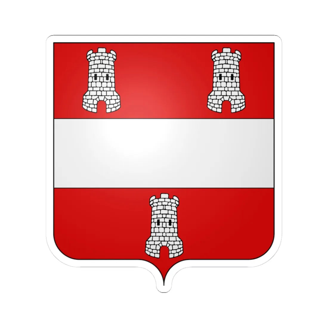 Blason Leuven (Belgium) (Coat of Arms) STICKER Vinyl Kiss-Cut Decal 3 Inch White - The Sticker Space