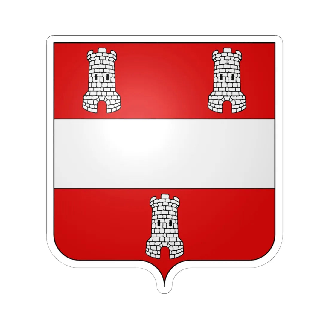 Blason Leuven (Belgium) (Coat of Arms) STICKER Vinyl Kiss-Cut Decal 6 Inch White - The Sticker Space