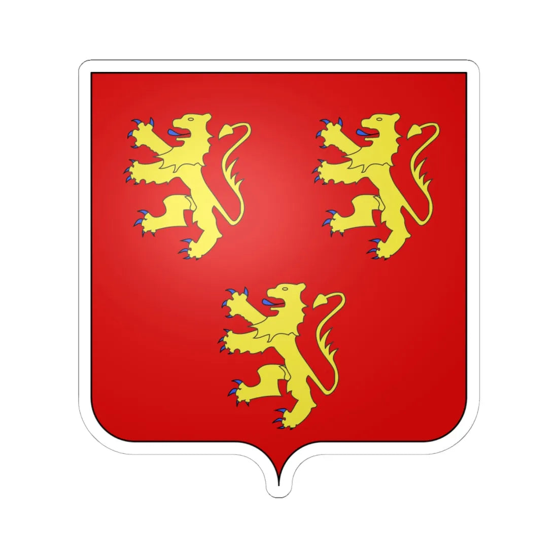 Blason Liedekerke (Belgium) (Coat of Arms) STICKER Vinyl Kiss-Cut Decal 6 Inch White - The Sticker Space