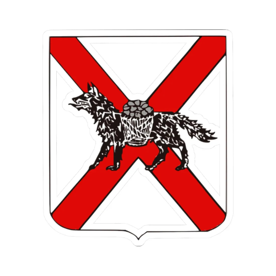 Blason Lierneux (Belgium) (Coat of Arms) STICKER Vinyl Kiss-Cut Decal 2 Inch White - The Sticker Space