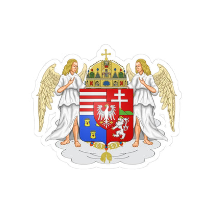 Blason Louis II de Hongrie orn ext (Poland) (Coat of Arms) STICKER Vinyl Kiss-Cut Decal 3 Inch White - The Sticker Space