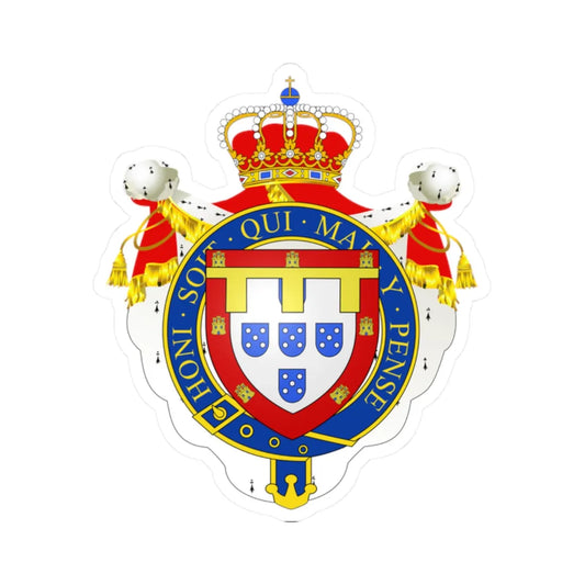 Blason Louis-Philippe de Portugal 1887  1908 (Portugal) (Coat of Arms) STICKER Vinyl Kiss-Cut Decal 2 Inch White - The Sticker Space