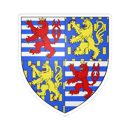 Blason LU Henri de Luxembourg (Luxembourg) (Coat of Arms) STICKER Vinyl Kiss-Cut Decal 4 Inch White - The Sticker Space