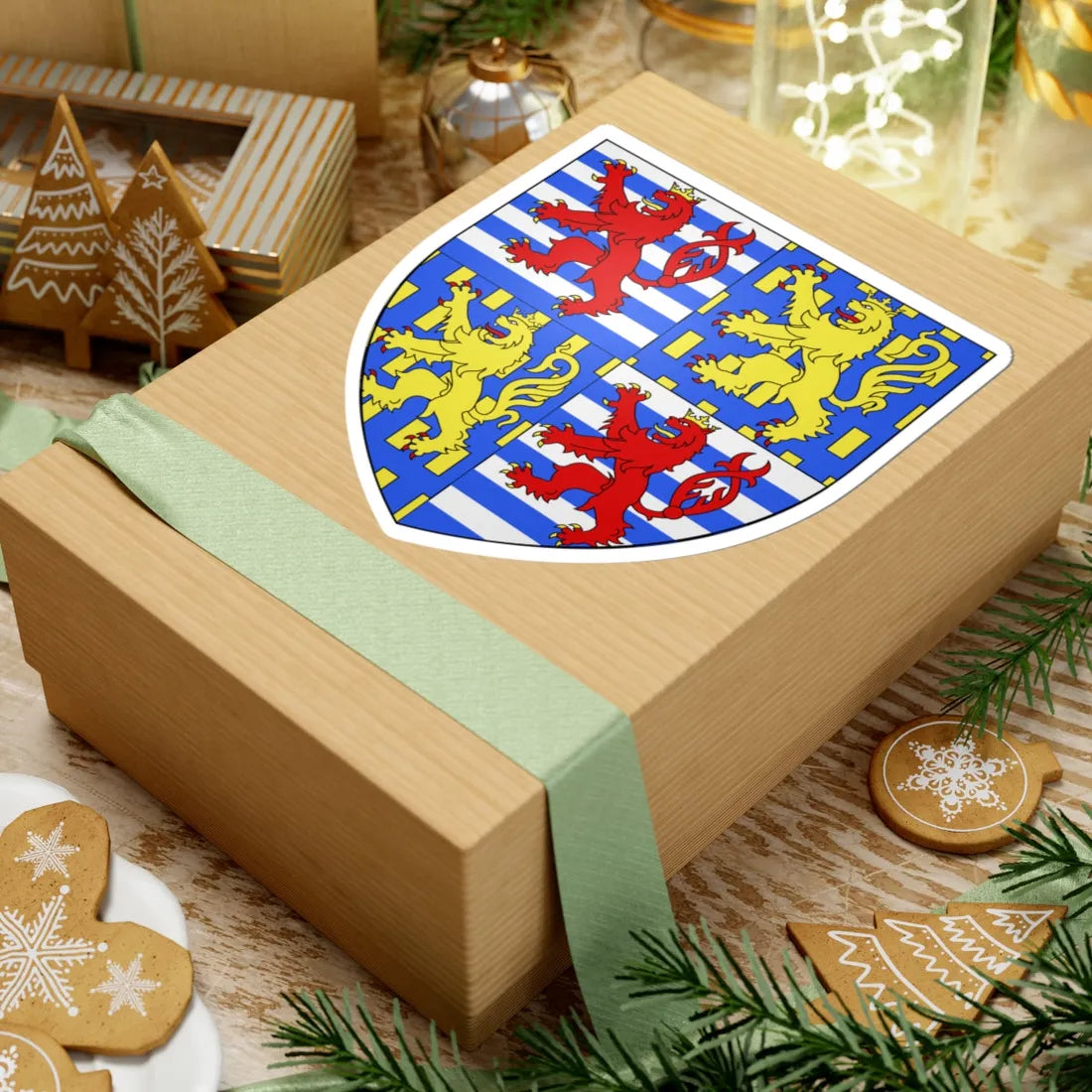 Blason LU Henri de Luxembourg (Luxembourg) (Coat of Arms) STICKER Vinyl Kiss-Cut Decal - The Sticker Space