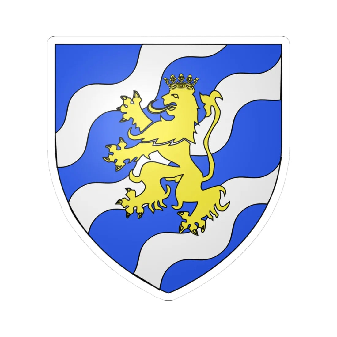 Blason Magnus Ier Ladulaas de Suède (Sweden) (Coat of Arms) STICKER Vinyl Kiss-Cut Decal 3 Inch White - The Sticker Space