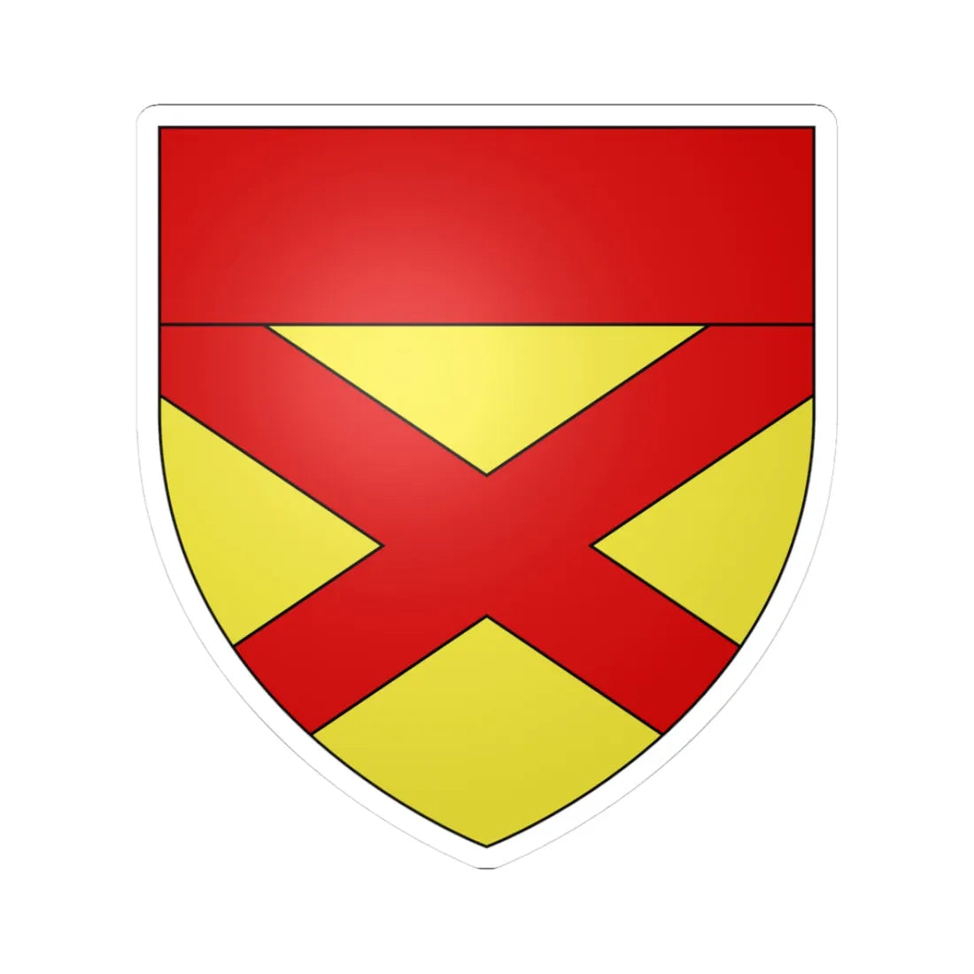 Blason Maison Bruce (Scotland) (Coat of Arms) STICKER Vinyl Kiss-Cut Decal 3 Inch White - The Sticker Space