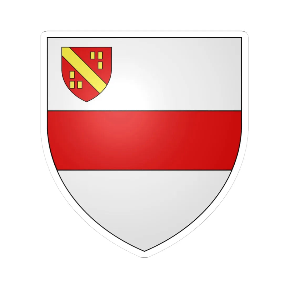 Blason Maison de Béthune branche Hesdigneul (Belgium) (Coat of Arms) STICKER Vinyl Kiss-Cut Decal 3 Inch White - The Sticker Space