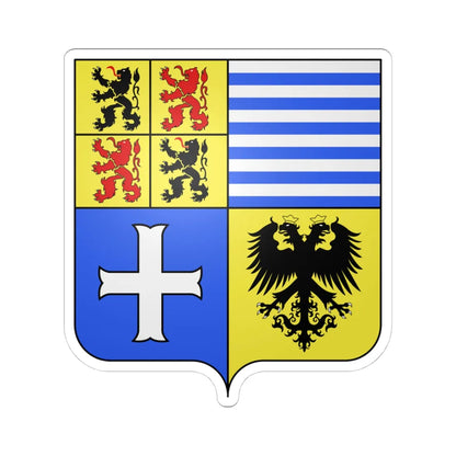Blason Manage (Belgium) (Coat of Arms) STICKER Vinyl Kiss-Cut Decal 4 Inch White - The Sticker Space