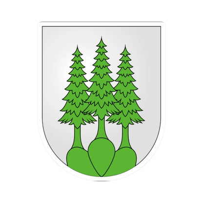 Blason Menzingen (Switzerland) (Coat of Arms) STICKER Vinyl Kiss-Cut Decal 2 Inch White - The Sticker Space