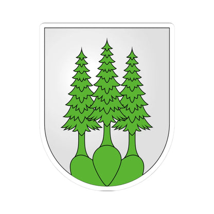 Blason Menzingen (Switzerland) (Coat of Arms) STICKER Vinyl Kiss-Cut Decal 3 Inch White - The Sticker Space