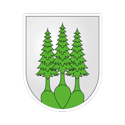 Blason Menzingen (Switzerland) (Coat of Arms) STICKER Vinyl Kiss-Cut Decal 6 Inch White - The Sticker Space
