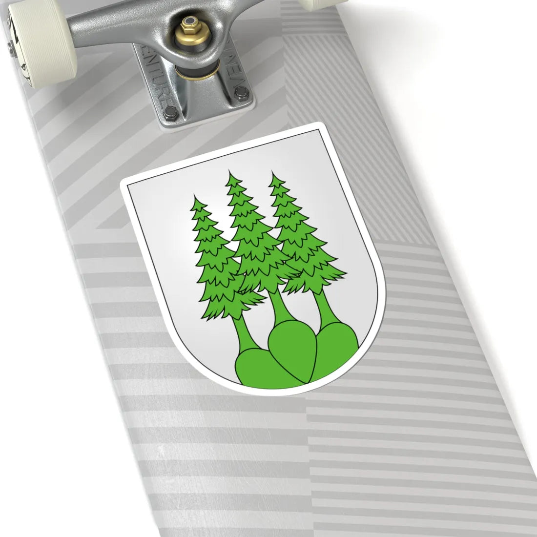 Blason Menzingen (Switzerland) (Coat of Arms) STICKER Vinyl Kiss-Cut Decal - The Sticker Space