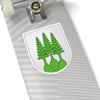 Blason Menzingen (Switzerland) (Coat of Arms) STICKER Vinyl Kiss-Cut Decal - The Sticker Space
