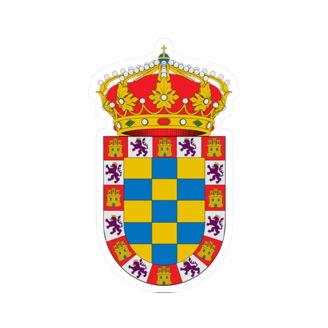 Blason Moguer Spain (Spain) (Coat of Arms) STICKER Vinyl Kiss-Cut Decal 2 Inch White - The Sticker Space
