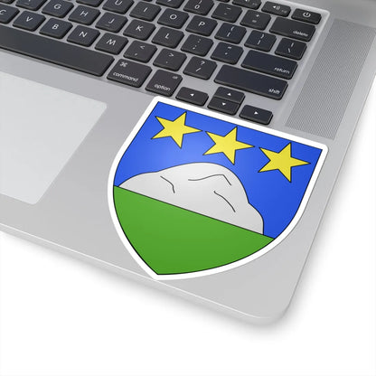 Blason mont-noble (Switzerland) (Coat of Arms) STICKER Vinyl Kiss-Cut Decal - The Sticker Space