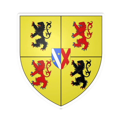 Blason Morlanwelz Belgique (Belgium) (Coat of Arms) STICKER Vinyl Kiss-Cut Decal 2 Inch White - The Sticker Space
