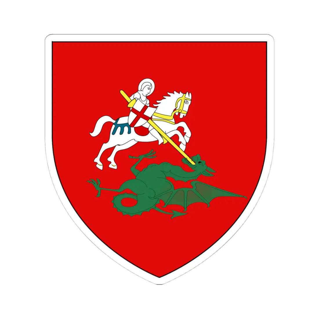 Blason Moscovie (Russia) (Coat of Arms) STICKER Vinyl Kiss-Cut Decal 4 Inch White - The Sticker Space