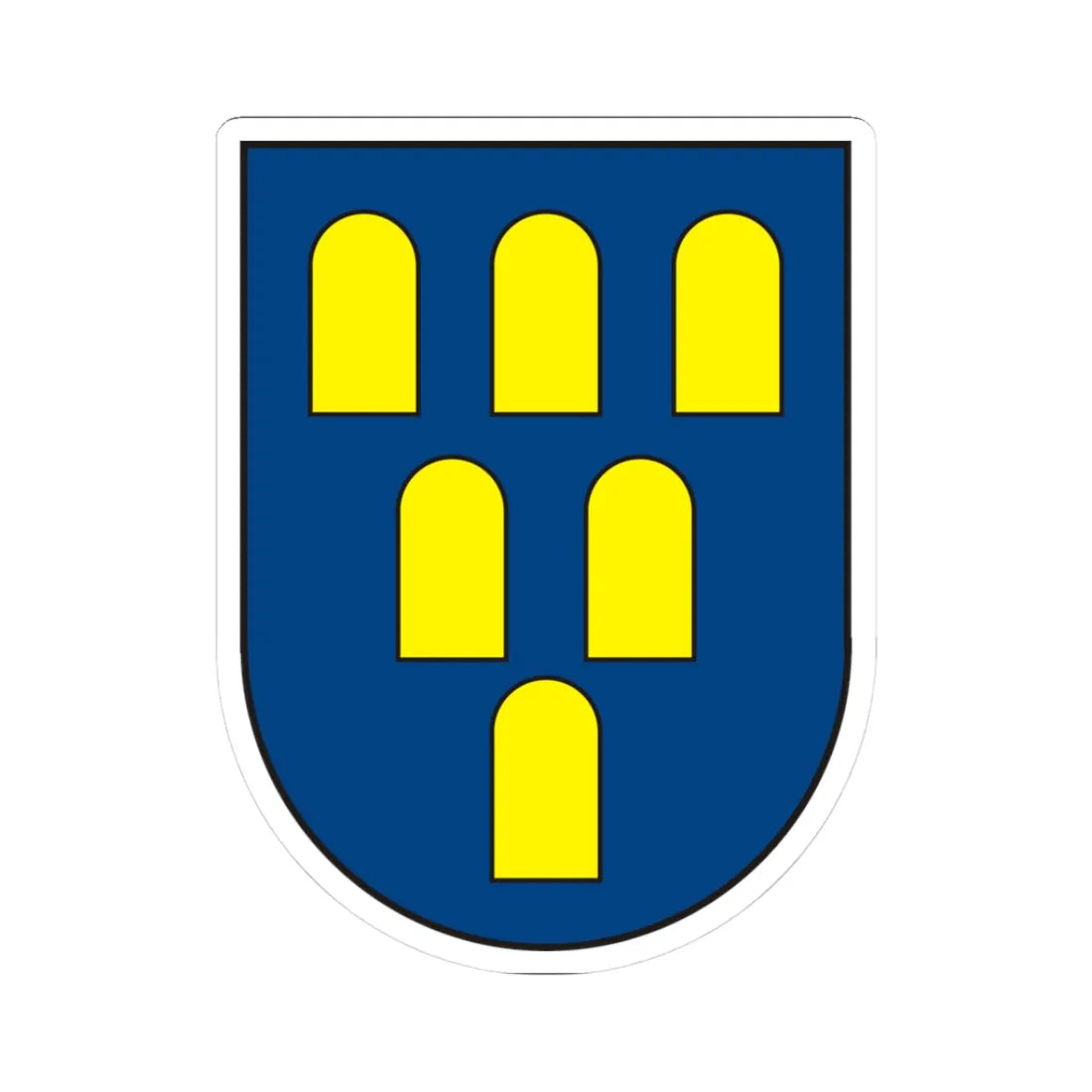 Blason of Paraíba ancient (Brazil) (Coat of Arms) STICKER Vinyl Kiss-Cut Decal 3 Inch White - The Sticker Space